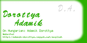 dorottya adamik business card